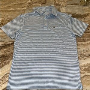 Vineyard Vines Edgartown Polo Blue Striped Men's Shirt NWOT